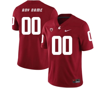 Washington State Cougars Customized Red College Football Jersey