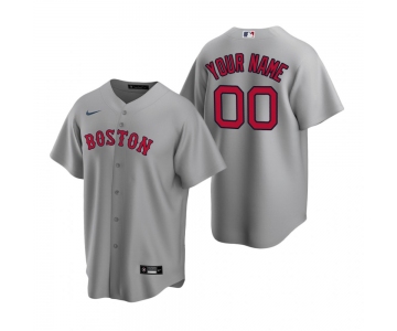 Men's Boston Red Sox Custom Nike Gray Stitched MLB Cool Base Road Jersey