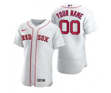 Men's Boston Red Sox Custom Nike White 2020 Stitched MLB Flex Base Jersey