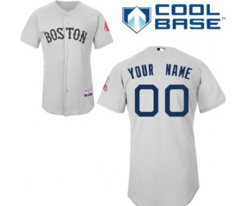 Men's Boston Red Sox Customized Gray Jersey