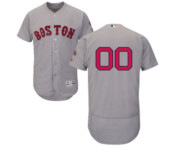 Mens Boston Red Sox Grey Customized Flexbase Majestic MLB Collection Jersey