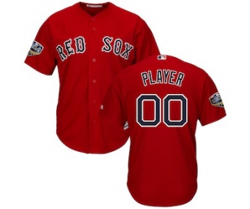 Men's Boston Red Sox Majestic Scarlet 2018 World Series Cool Base Custom Jersey