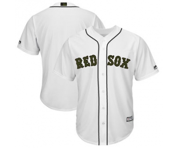 Men's Boston Red Sox Majestic White 2018 Memorial Day Cool Base Team Custom Jersey