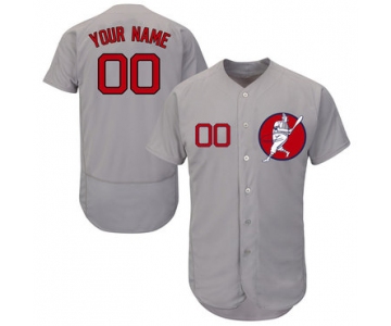 Red Sox Gray Men's Customized Flexbase New Design Jersey