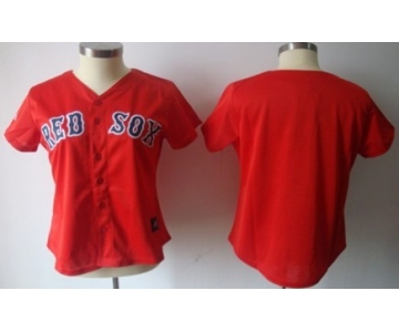 Women's Boston Red Sox Customized Red Jersey