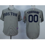 Youth Boston Red Sox Customized Gray MLB Cool Base Jersey