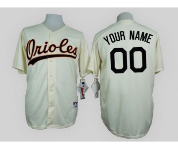 Baltimore Orioles Customized 1954 Turn Back The Clock Cream Jersey