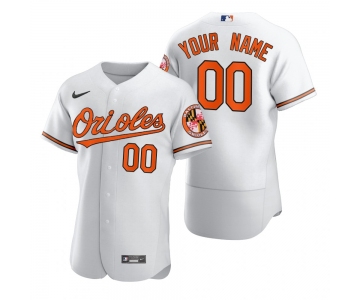 Men's Baltimore Orioles Custom Nike White 2020 Stitched MLB Flex Base Jersey