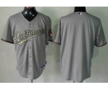 Men's Baltimore Orioles Customized Gray With Camo Jersey