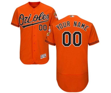 Mens Baltimore Orioles Orange Customized Flexbase Majestic MLB Collection Jersey