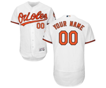 Mens Baltimore Orioles White Customized Flexbase Majestic MLB Collection Jersey