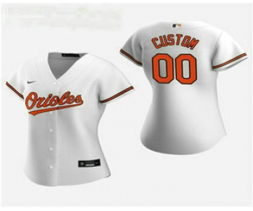 Women's Custom Baltimore Orioles 2020 White Home Nike Jersey