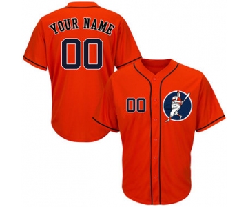 Astros Orange Men's Customized Cool Base New Design Jersey