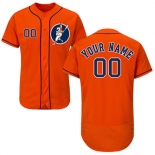 Astros Orange Men's Customized Flexbase New Design Jersey