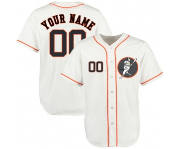 Astros White Men's Customized Cool Base New Design Jersey