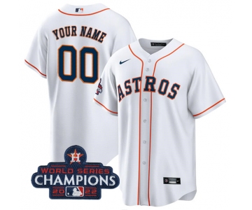 Men's Houston Astros Active Player Custom White 2022 World Series Champions Cool Base Stitched Baseball Jersey