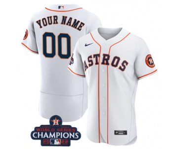 Men's Houston Astros Active Player Custom White 2022 World Series Flex Base Stitched Baseball Jersey