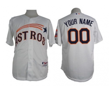 Men's Houston Astros Customized 1972 Turn Back The Clock White Jersey