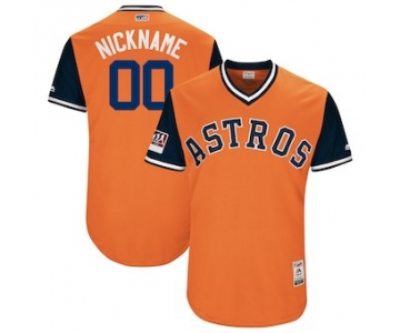 Men's Houston Astros Majestic Orange 2018 Players' Weekend Authentic Flex Base Custom Jersey