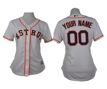 Women's Houston Astros Customized White Jersey