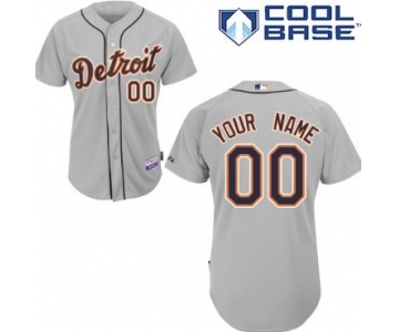 Men's Detroit Tigers Customized Gray Jersey