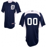 Men's Detroit Tigers Customized Navy Blue BP Jersey