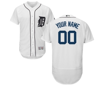 Mens Detroit Tigers White Customized Flexbase Majestic MLB Collection Jersey