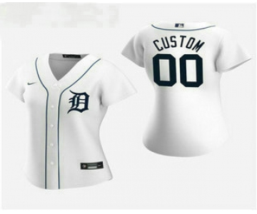 Women's Custom Detroit Tigers 2020 White Home Nike Jersey