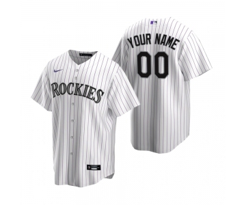 Men's Colorado Rockies Custom Nike White Stitched MLB Cool Base Home Jersey