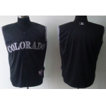 Men's Colorado Rockies Customized Black Vest Jersey