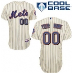 Kids' New York Mets Customized Cream Pinstripe Jersey