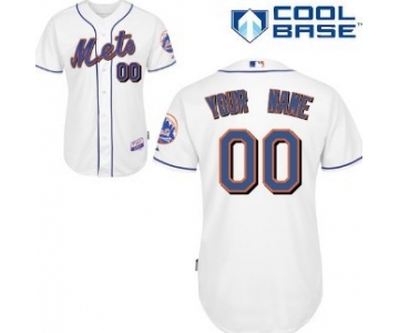 Kids' New York Mets Customized White Jersey