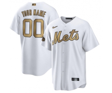 Men's New York Mets Active Player Custom White 2022 All-Star Cool Base Stitched Baseball Jersey