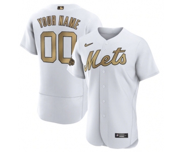 Men's New York Mets Active Player Custom White 2022 All-Star Flex Base Stitched MLB Jersey