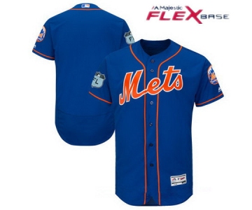 Men's New York Mets Majestic Royal Blue 2017 Spring Training Authentic Flex Base Stitched MLB Custom Jersey