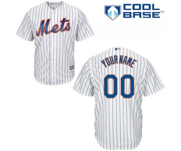 Men's New York Mets Majestic White Home Cool Base Custom Jersey