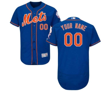 Mens New York Mets Royal Blue Customized Flexbase Majestic MLB Collection Jersey