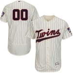 Mens Minnesota Twins Cream Customized Flexbase Majestic MLB Collection Jersey