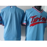 Men's Minnesota Twins Customized Light Blue Throwback Jersey