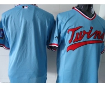 Men's Minnesota Twins Customized Light Blue Throwback Jersey