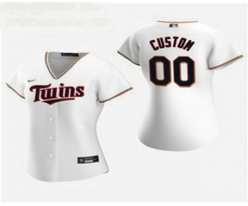 Women's Custom Minnesota Twins 2020 White Home Nike Jersey