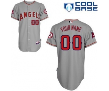 Kids' LA Angels of Anaheim Customized Gray Jersey