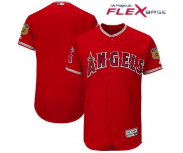 Men's Los Angeles Angels of Anaheim Majestic Scarlet Red 2017 Spring Training Authentic Flex Base Stitched MLB Custom Jersey