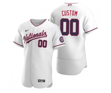 Men's Washington Nationals Custom Nike White Stitched MLB Flex Base Jersey