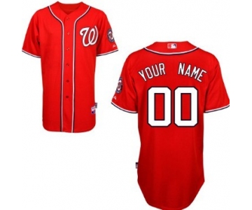 Men's Washington Nationals Customized Red Jersey