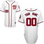 Men's Washington Nationals Customized White Jersey