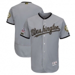 Men's Washington Nationals Majestic Gray 2018 Memorial Day Authentic Collection Flex Base Team Custom Jersey