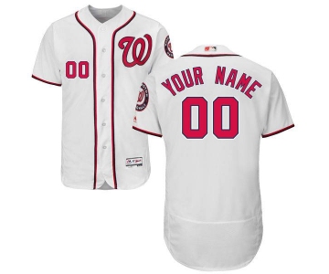 Mens Washington Nationals White Customized Flexbase Majestic MLB Collection Jersey