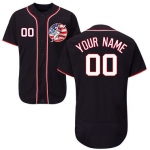 Nationals Black Men's Customized Flexbase New Design Jersey