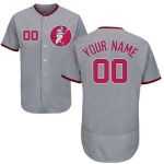 Nationals Gray Men's Customized Flexbase New Design Jersey